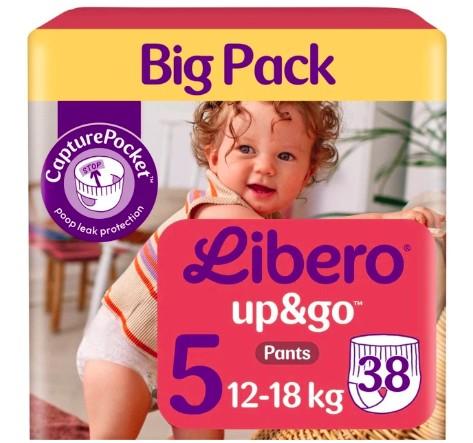 Підгузки-трусики Libero Up&Go 12-18 кг Розмір 5 38 шт